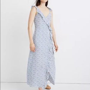 Madewell ruffled wrap maxi dress